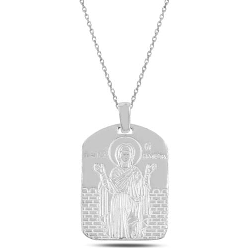 Silver Virgin Mary Main Necklace