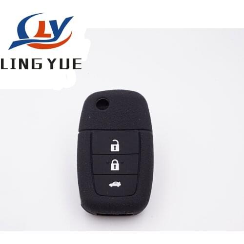 Lingyue Silicone Rubber Car Key Case Cover Skin Shell Set Holder for HOLDEN VE COMMODORE Calais SS SV6 GTS 3 Buttons Remote Key