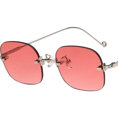 Retro Big Square Sunglasses Women Vintage Brand Shades Progressive Metal Color Sun Glasses For Female Fashion Designe For 2021
