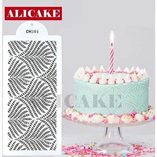Cake Stencil Geometric Rhombus Pattern Cake Decorating Plastic Lace Cake Boder Stencils Template DIY Drawing Mold Tool Bakeware
