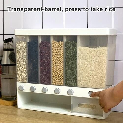 10KG Cereal Disp Rice bucket Home Division seal Insect and moisture proof kitchen Rice storage box Whole grain storage Dispenser