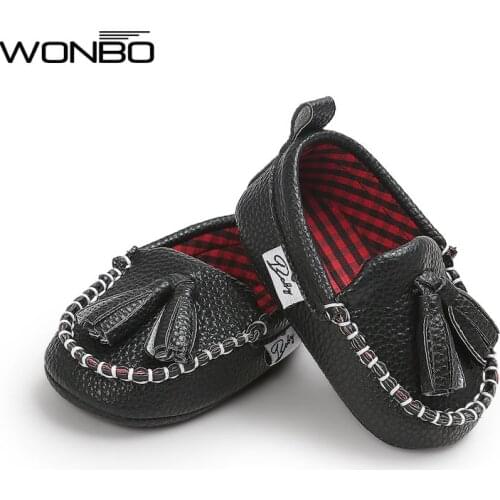 WONBO Tassel Moccasin Slippers Tassels Baby Moccasin Newborn Babies Shoes Pu Leather Prewalkers Boots