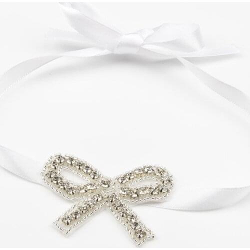 Yundfly Boutique Baby Girls Rhinestone Bowknot Headband Children Satin Band Hair Accessories