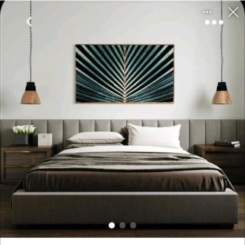 Green Palm Tree Leaves Ins Style Canvas Decorative Painting Wall Decoration Living Room Bedroom Wall Decor