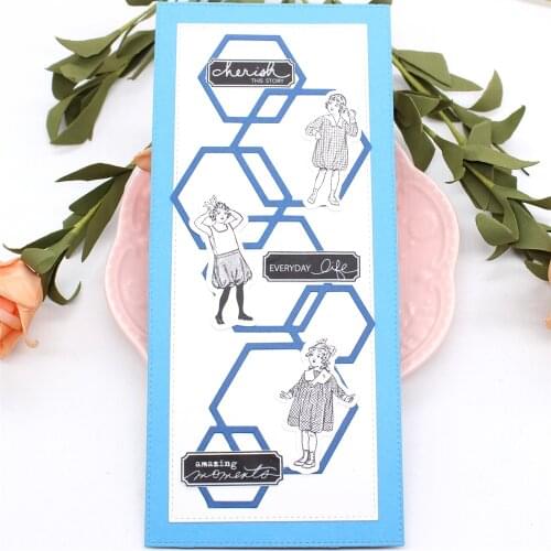 ZFPARTY Nested Honey Comb Frames Metal Cutting Dies Stencils for DIY Scrapbooking Decorative Embossing DIY Paper Cards