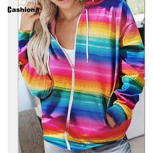 Plus size 5xl Women Tie Dye Print Hoodie sweatshirts Autumn Long sleeve zip-up casual loose pocket hooded tops Streetwear Femme