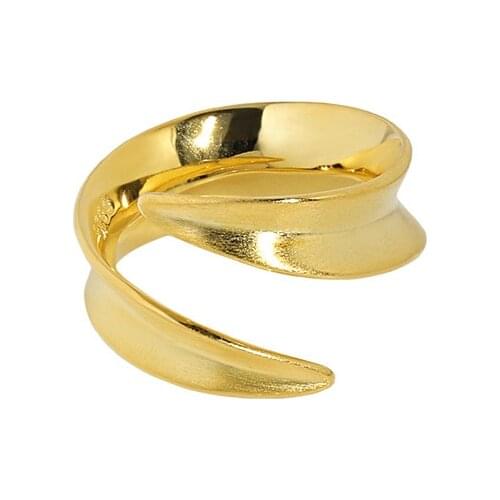 SHANICE Korean ins original niche design sense minimalist wild wrong edge texture S925 sterling silver open ring female