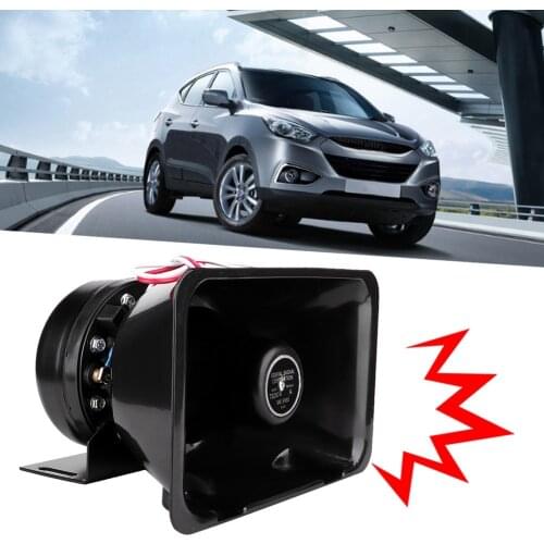 Tone Sound Car Emergency Siren Car Siren Horn Mic PA Speaker System Emergency Amplifier Hooter 12V 200W Car Alarm Horn