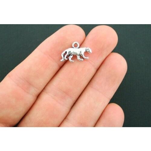 10pcs 11x18mm Charms Panther Antique Silver Color Accessories Pendants Necklace Making DIY Bracelet Handmade Tibetan Jewelry