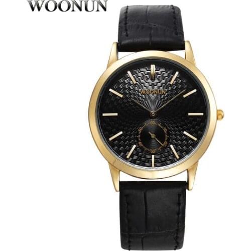 2020 Fashion Casual Men Watches Luxury Gold Watches Small Seocnds Dial Leather Band Quartz Watches Ultra Thin Mens Watches Gifts