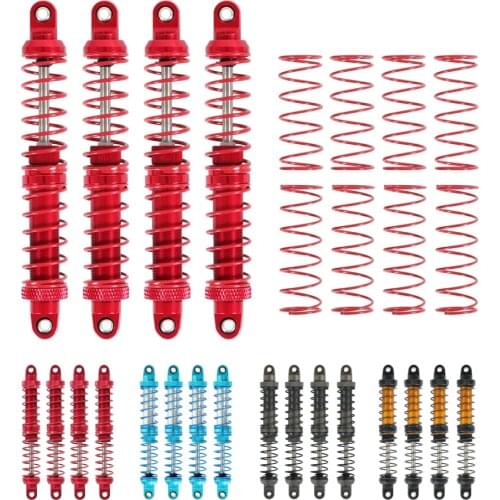 4pcs Dual Spring Aluminum Shocks 70mm 80mm 90mm 100mm 110mm 120mm for 1/10 RC Crawler Traxxas TRX4 TRX6 Axial SCX10 III