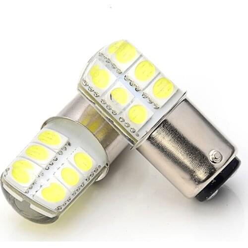 4x 12SMD 1W 12V 360 Degree Automobile Car Brake Stop Parking DRL Light Silica Gel 1157 P21/5W Bay15d S25 LED Red/White/Yellow