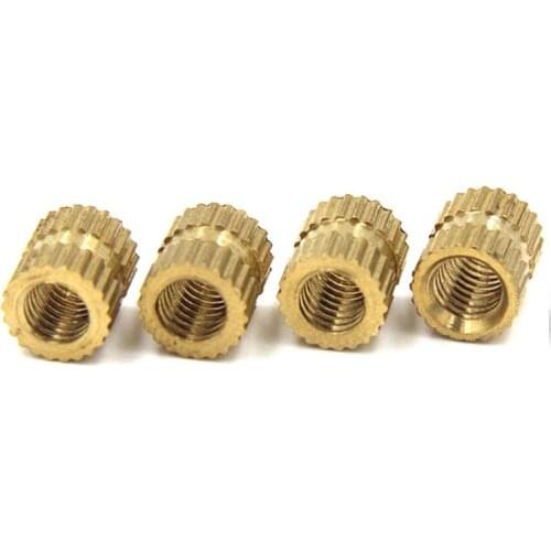 20 pc/lot) M3*5*L (L=4,5,6,7,8,10,15) MM Copper inserts Injection nut embedded parts copper knurl nut
