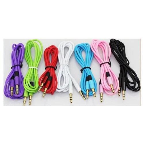500pcs/lot High Quality 3.5mm audio cable cord Car Aux Extension Cable 120cm for mp3 for phone colorful in stock Colorful