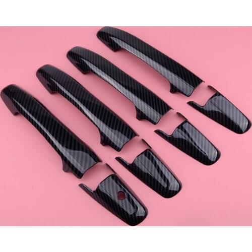 8Pcs ABS Carbon Fiber Style Door Handle Trim Cover Protector Fit for Honda Civic Pilot 2009 2010 2011