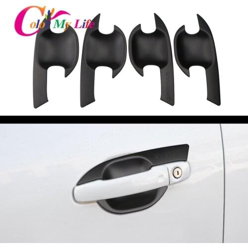 ABS Car Door Handle Bowl Protection Cover Trim Stickers Fit for Ford Everest Endeavour Raider 2015 - 2019 Parts Color My Life
