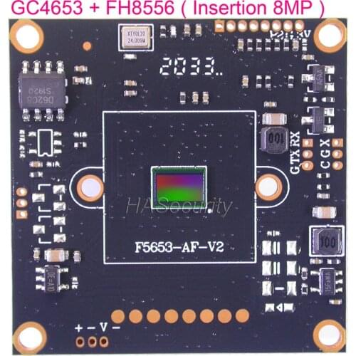 AHD 5.0MP / 4.0MP (Insertion to 8MP) 1/3" GalaxyCore GC4653 CMOS + FH8556 CCTV camera PCB board module (optional cable)