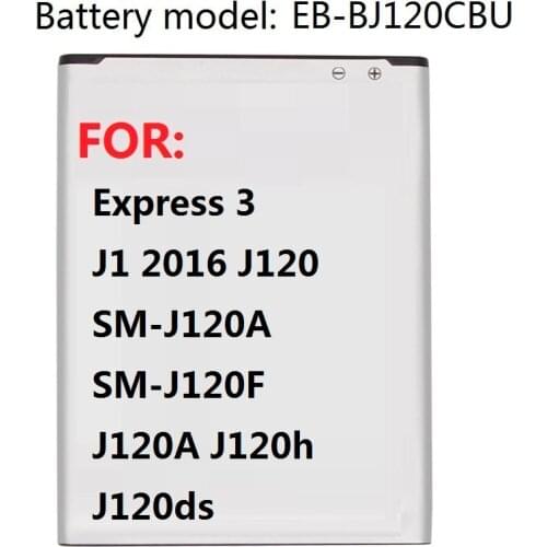 Battery EB-BJ120CBU For Samsung Galaxy Express 3 J1 2016 J120 SM-J120A SM-J120F J120A J120h J120ds 2050mAh NFC