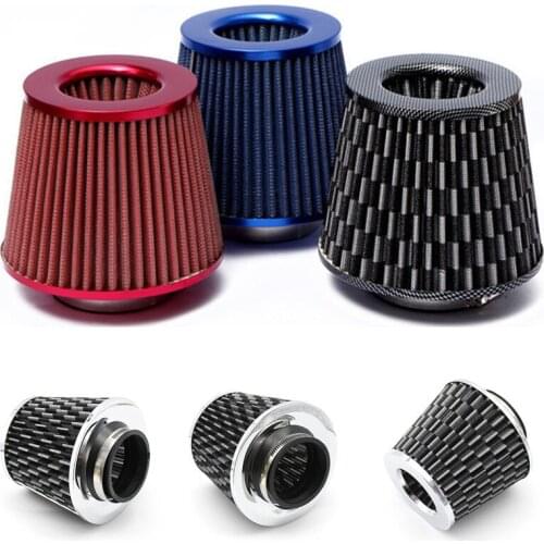 76mm Car Air Filters Performance High Flow Automobile Cold Air Intake filter Mushroom Head Induction Kit Universal