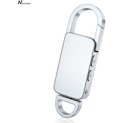 Keychain 8GB Digital Voice Recorder Voice Activated Recording USB Flash Drive Silver Audio Sound Dictaphone Portable MP3 Player