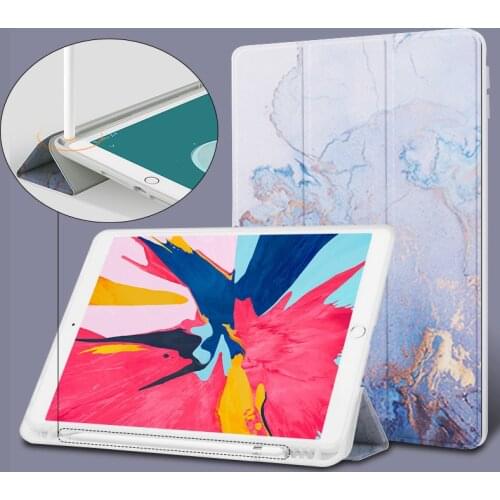 Pen Holder Case for ipad 5/6/7 th Generation ipad 7.9 9.7 10.5 11 12.9 inch Cover Shell Silicone Smart Cover for iPAD Air 1 2 3