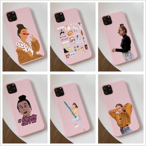 Emma Chamberlain pink soft Silicone cover phone case for iPhone 11PRO MAX XR XS Max 6S 7 8 plus 12pro max 12mini SE2020