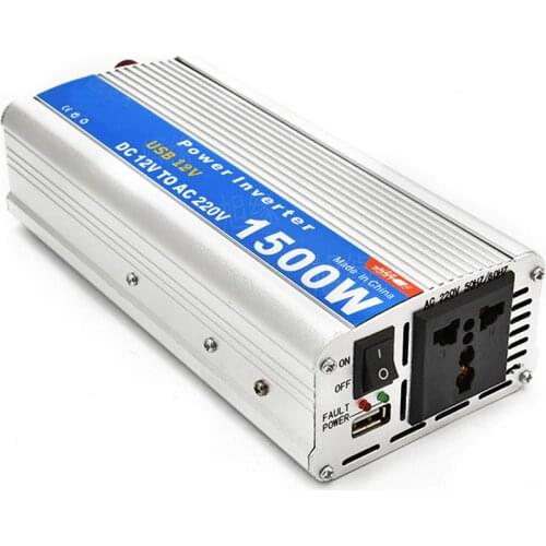 Dual USB 1500W Watt DC 24V to AC 220V Portable Car Power Inverter Charger Converter Adapter DC 24 to AC 220 Modified Sine Wave