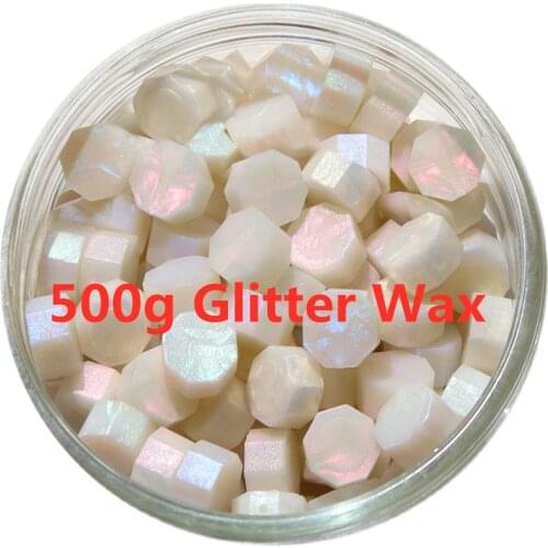 500g Glossy Glitter Sealing Wax Paint Sealing Granule DIY Gift Box Wedding Invitation Office Grape Wine Bottle Seal Wax 1450pcs