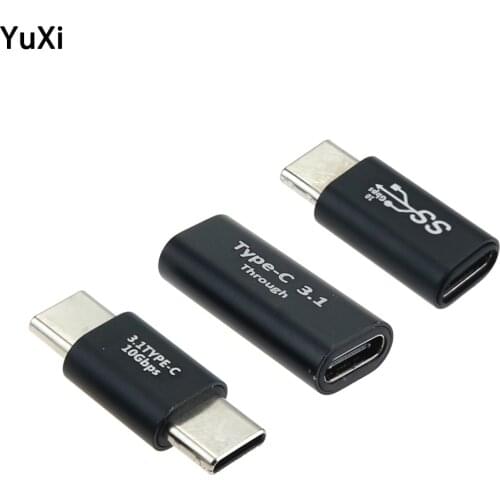 3pcs USB Type C USB-C Male to Female Adapter Micro Type-C USB3.1 Female To Female Converter Cable Connector