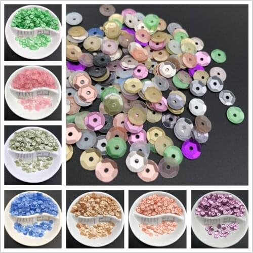 6mm Cup Round Dull Matt PVC Loose Sequin Paillette Sewing Craft For Wedding Decoration Garment Dress Shoe Caps DIY Wholesale