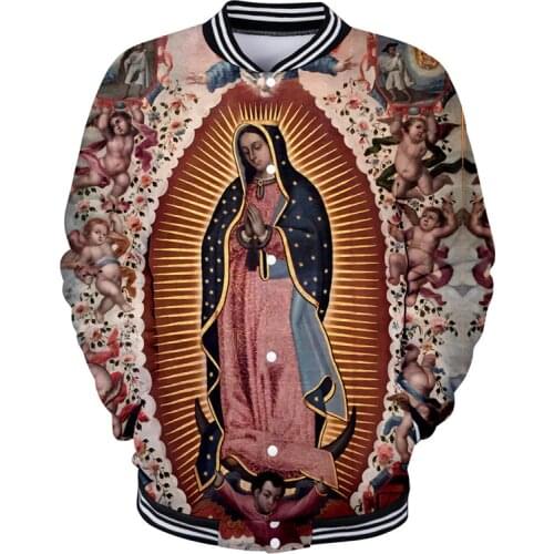 Our Lady Of Guadalupe Virgin Mary Catholic Mexico Top Quality Jacket men coat long sleeve sweatshirt harajuku hoodies clothes