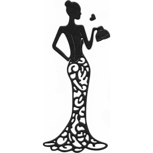 Lady Dies Scrapbooking Dies Sale Embossing Folders For Card Making Diy Craft Mold Giftcard Slim Line Card Dies Templates