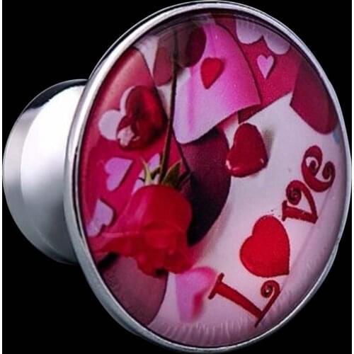 Fashion Creativity clear glass crystal decortion shoe cabinet drawer knob pull silver chrome pink kitchen cabinet door handle