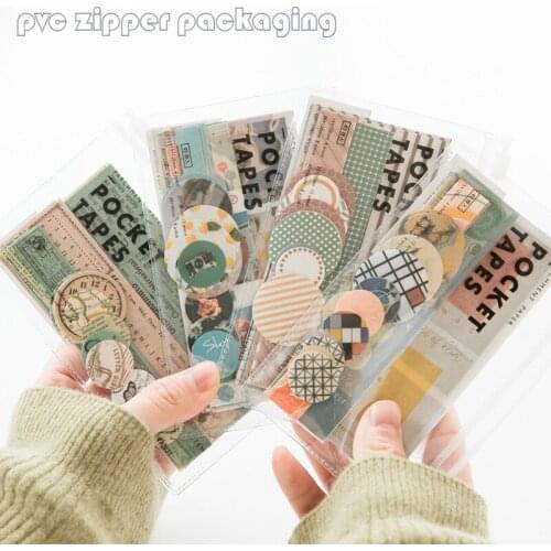 6 Designs 40Pcs/lot Vintage Sights Simple Stripe Pocket Tape Deco Stickers DIY Scrapbooking Bullet Journal Deco Stickers