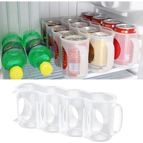 Plastic Beer Soda Can Storage Holder For Refrigerator Holders Kitchen Rack Organizer Saver Space Fridge Q0O0