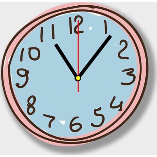 Cartoon Graffiti Line Deco Hanging Clocks Wall Bed Room Decor For Teen Girls Boys 10inchs 16inchs