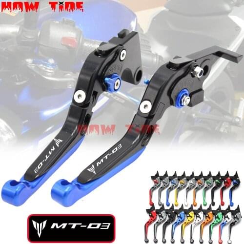 For YAMAHA MT-03 MT03 MT 03 2015-2018 Motorcycle Accessories Folding Extendable Brake Clutch Levers