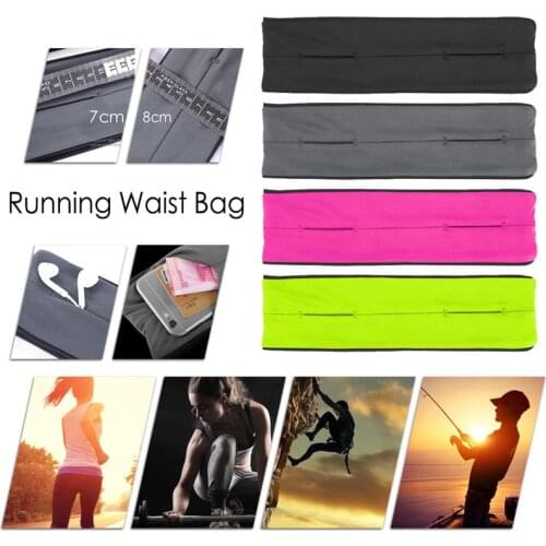 Running Waist Bag Outdoor Fitness Elastic Invisible Breathable Men Women Gym Sports Mobile Phone Waist Pack Bags