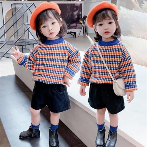Girls Sweater Babys Coat Outwear 2021 New Arrive Thicken Warm Winter Autumn Knitting Pullover Christmas Gift Childrens Clothin