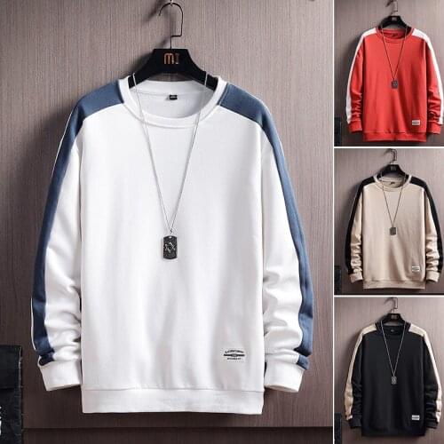 Solid Color Sweatshirts Mens Harajuku Hoodies Autumn Spring Hoodies Casual Hoodies Cotton Sweatshirts Mens Streetwear 2021