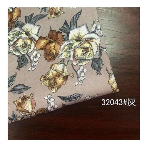 Rayon fabric dark floral printed fabric dress fabricLFCK080091