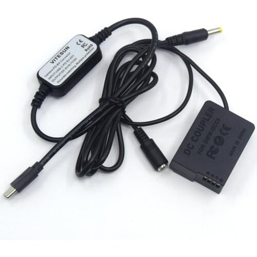 USB-C PD Adapter Cable AC8+DCC8 DMW-BLC12 Dummy Battery for Lumix DMC-FZ1000 FZ2000 FZ200 FZ300 G7 G6 GX8 GH2 GH2K GH2S