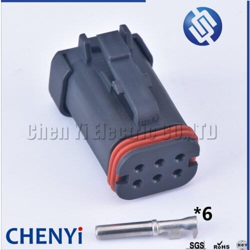 1 set TE Deutsch 6 Pin female Automotive waterproof connector DT16-6S-KP01 DT series Plug ASM Harness plug