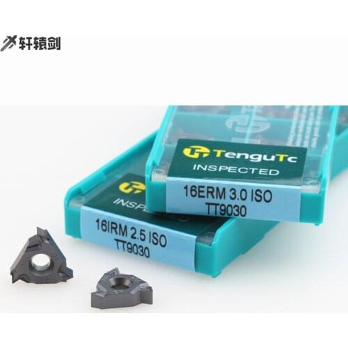 10PCS 16ERM 16IRM 1.01.25 1.5 1.75 2.0 2.5 3.0 ISO TT9030 Carbide Threaded Inserts