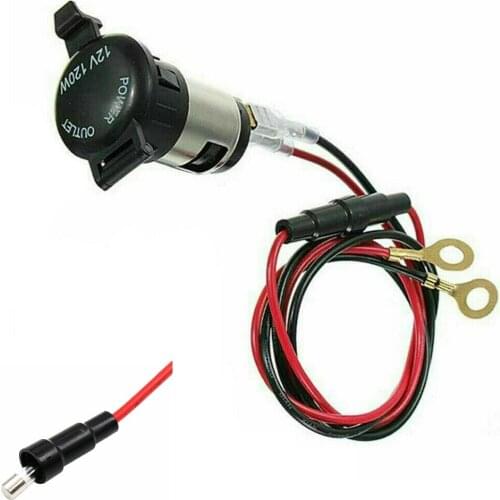 12V USB Car Cigarette Lighter Socket Charger Power Adapter Cable Fuse Waterproof Suitable for all models