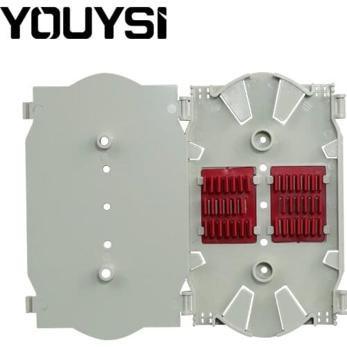 YOUYSI 10PCS 12 Cores Fiber Optic Splice Tray Fiber Optic Terminal Box Red Core
