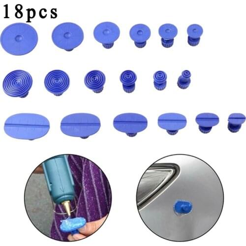 18pcs/Set Universal Auto Car Gasket Dent Repair Blue Removal Tool Reinforced Plastic Applicable to all pullers Without lever