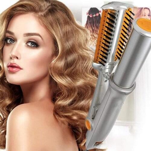 2-in-1 Rotating Iron Hair Curler Straightener