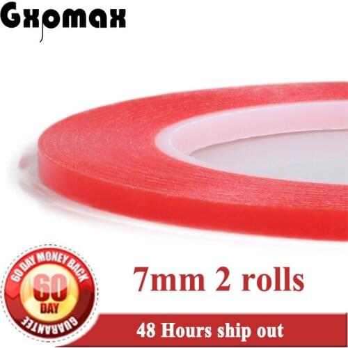 2x (0.2mm Thick) 7mm Strong Acrylic Gel Adhesive Double Adhesive PET Clear Sticky Tape for Digital Parts, Battery Panel Fasten