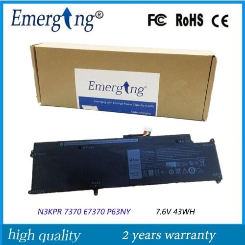 7.6V 43WH New Original Laptop Battery for Dell Latitude 13 7370 E7370 N3KPR P63NY